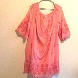 St Johns Bay Eyelet peach dress